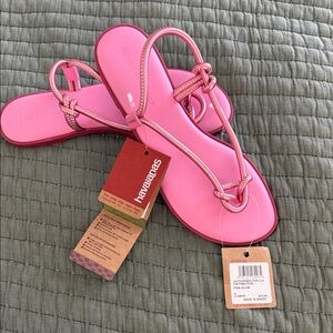 Havaianas Women's Pink Knot-Strap Sandals
